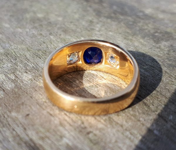 SOLD. Gorgeous Unisex Gypsy Ring - Fine Antique Diamonds
